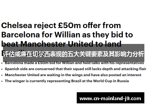 评估威廉在切尔西表现的五大关键要素及其影响力分析